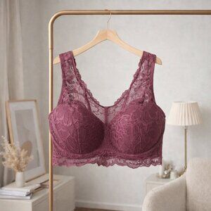 PINK Victoria's Secret Lace Bralette in Dusty Rose